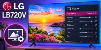 Impostazioni dell’immagine consigliate per LG LB720V