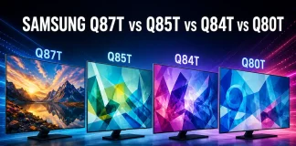 Samsung Q87T vs Q85T vs Q84T vs Q80T — qual è la differenza