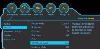 Impostazioni e modalità nel monitor Samsung