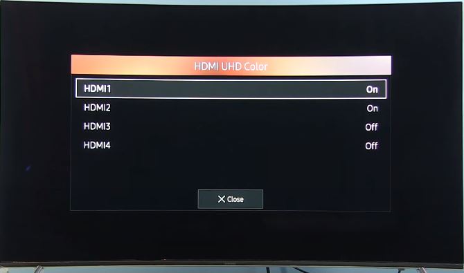impostazione HDR TV samsung 4k