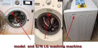 Numero di serie della lavatrice LG: ricerca, decodifica