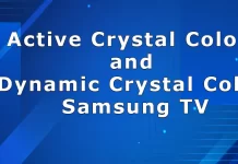 Che cosa sono l’Active Crystal Color e il Dynamic Crystal Color nei televisori Samsung?