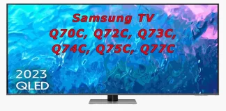 Differenze TV Samsung Q70C, Q72C, Q73C, Q74C, Q75C, Q77C