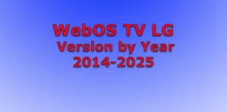 Sistemi operativi delle TV LG per anno