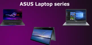 Categorie di computer portatili Asus, serie, spiegazione