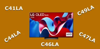 TV LG OLED differenza tra modelli C41LA, C44LA, C45LA, C46LA, C47LA, C48LA, C49LA