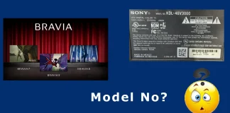 Ricerca del numero di modello del televisore Sony