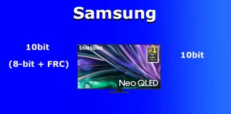 Come riconoscere lo schermo del televisore Samsung 10 bit o 8 bit + FRC