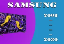 Modelli di TV Samsung per anno