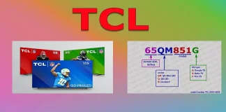 Numero di modello dei televisori TCL, 2015–2025, significato e decodifica