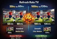 Frequenza di aggiornamento della TV 50 (60) Hz vs 100 (120) Hz