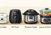 Come funzionano gli elettrodomestici da cucina cuociriso, friggitrice ad aria, pentola a pressione, vaporiera e multicooker