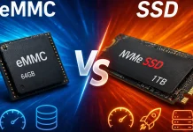 La differenza tra l’archiviazione eMMC e SSD