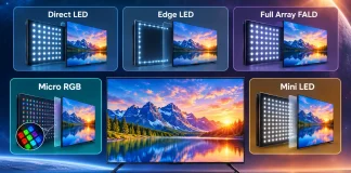 Tipi di retroilluminazione dei televisori, Direct LED, Edge LED, Full Array FALD, Micro RGB e Mini LED