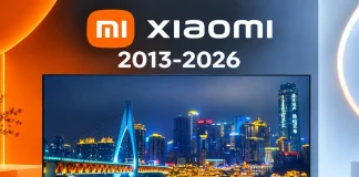 Gamma di televisori Xiaomi per anno, 2013–2026